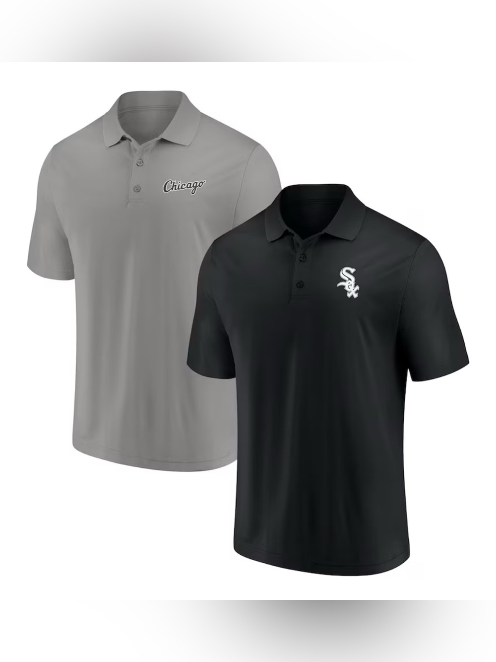 Chicago White Sox MLB 2pack Polo Golf Shirts. New with Tags. Licensed &Authentic